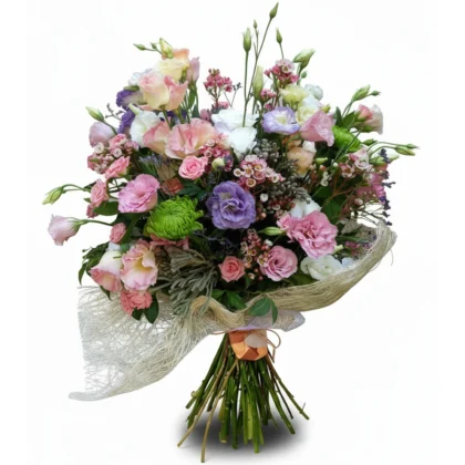 Pembe Beyaz Mor Buket