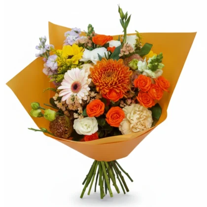 Renkli Karışık Çiçek Buketi